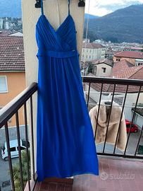 Abito da cerimonia blu dí Rinascimento NUOVO