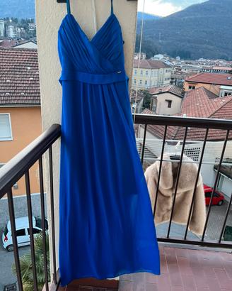 Abito da cerimonia blu dí Rinascimento NUOVO