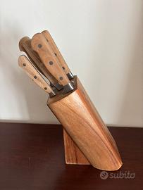 Ceppo coltelli Brandani in acacia cod.82488