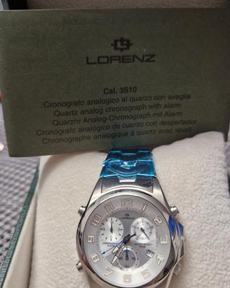 Orologio cronografo al quarzo con sveglia Lorenz.