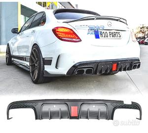 DIFFUSORE MERCEDES W205 14-21 LOOK BRABUS NERO