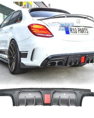DIFFUSORE MERCEDES W205 14-21 LOOK BRABUS NERO