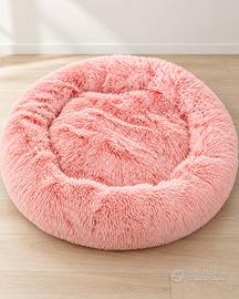Cuccia cane XL tonda rosa super morbida – nuova