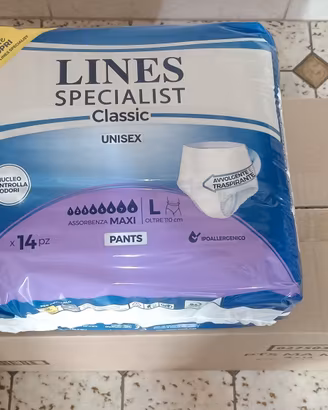 Lines 56 pannoloni  anziani Tg. L - €10-
