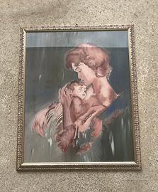 Quadro Grande Maternità (Madre e Bambino) 100x75
