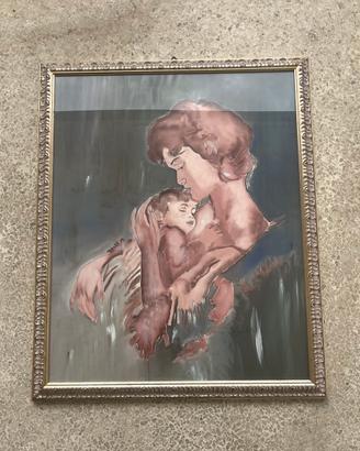 Quadro Grande Maternità (Madre e Bambino) 100x75