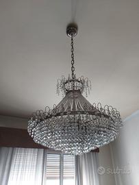 2 lampadari e 4 applique con pendenti di cristallo