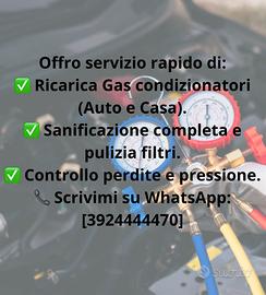 Ricarica clima auto e casa a domicilio Tecnico
