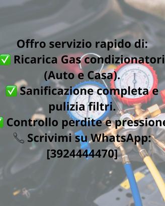 Ricarica clima auto e casa a domicilio Tecnico