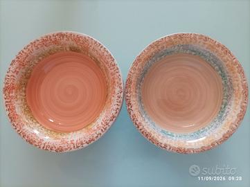 5 piatti fondi multicolor stoneware Kasanova nuovi