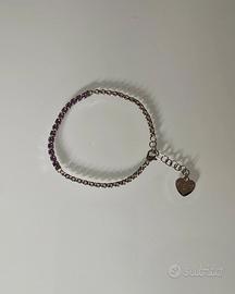 Braccialetto tennis s’agapõ in acciaio