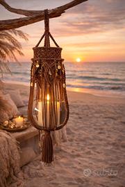 lanterna arredamento con ciondoli Novenodi.delu