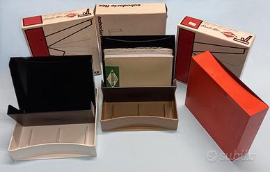 Schedari a cassetta vintage documenti ufficio 70s