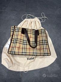 Borsa tote Burberry Haymarket