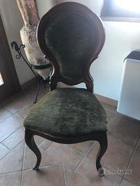 SEDIE IN VELLUTO VERDE