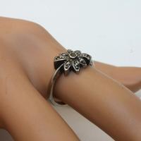 Anello antico argento marcasite