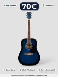 Chitarra Acustica Soundsation Dreadnought Blu