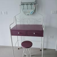 toeletta con sgabello shabby 