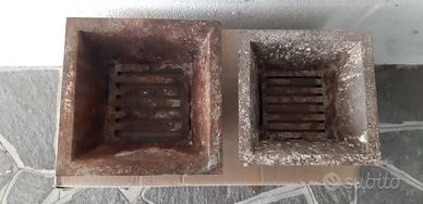 vecchi bracieri in ferro