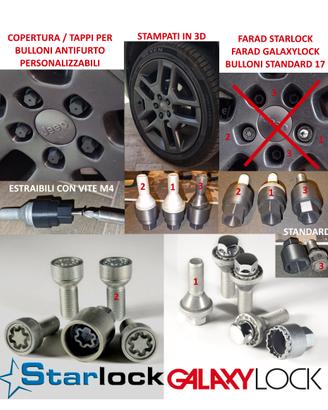 Copertura bulloni antifurto Starlock Galaxylock