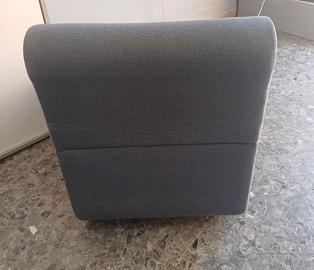 Poltrona antracite / blu chiara