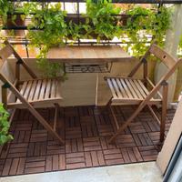 Set 2 sedie da balcone