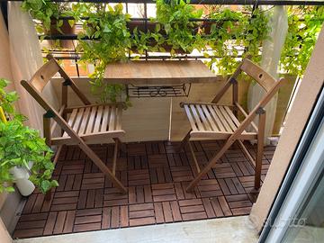 Set 2 sedie da balcone