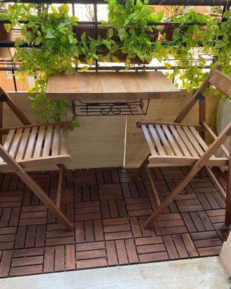 Set 2 sedie da balcone