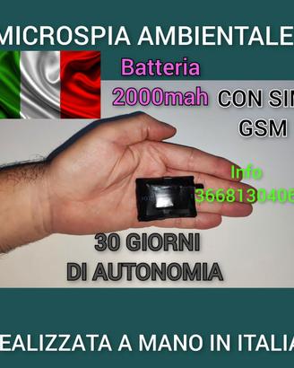 MICROSPIA AMBIENTALE LOCALIZATORE GPS registratore