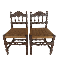 Antica Coppia Di Sedie In Stile Neo-Rinascimentale