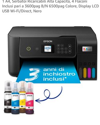 Stampante  EPSON eco tank ET 2821 WIFI - MAI USATA