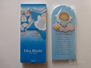 QUADRETTO ANGIOLETTO AZZURRO BIMBO STELLA STELLINA