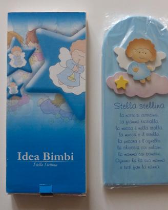 QUADRETTO ANGIOLETTO AZZURRO BIMBO STELLA STELLINA