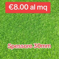 prato sintetico spessore 3 cm €8 al metro quadrato