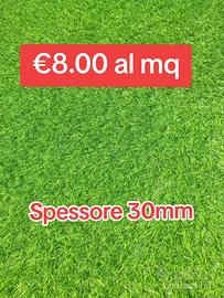 prato sintetico spessore 3 cm €8 al metro quadrato