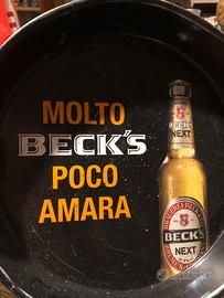 Vassoio in latta birra BECKS anni 80