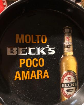 Vassoio in latta birra BECKS anni 80