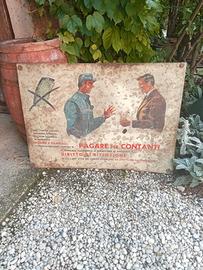 targa metallo anni 50