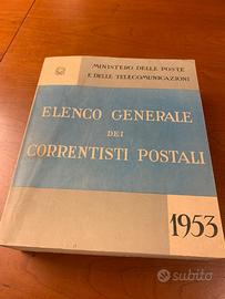 Elenco generale dei correntisti postali 1953