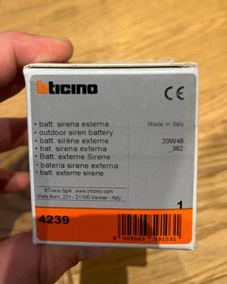 Allarme BTicino batteria sirena esterna
