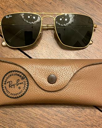 B. & L. Ray Ban Caravan lente verde scuro vintage