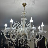 Set di 3 lampadari in cristallo compreso di luci