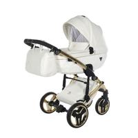 Trio Junama Diamond pelle bianca telaio oro