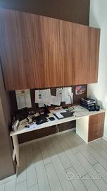 Scrivania 200x65x75 cm e pensile 200x117x36 cm