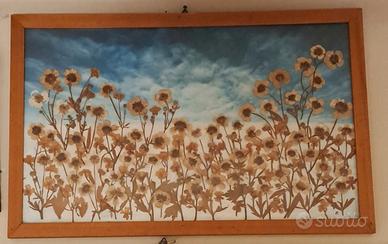 quadro Vintage con fiori secchi, marroni