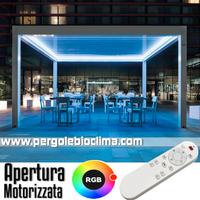 Pergole bioclimatiche motorizzate con LED lamelle