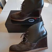 Stivaletti in nappa neri-marrone nuovi Alberto Fer