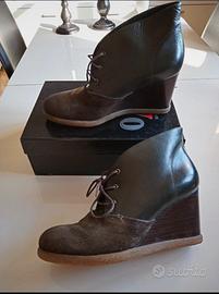 Stivaletti in nappa neri-marrone nuovi Alberto Fer