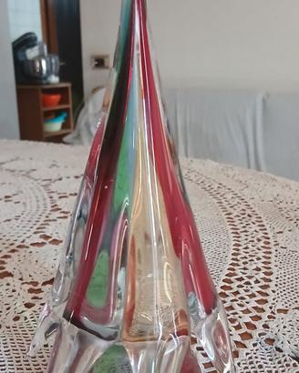 Alberello di Natale in vetro di Murano anni 70