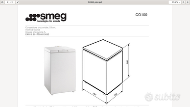 Congelatore orizzontale SMEG CO100